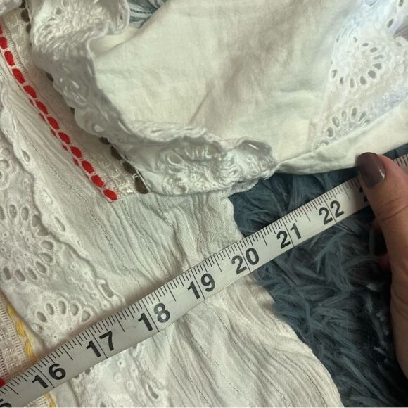 Anthropologie Bl-nk London White Eyelet Embroidered Blouse Size S - Picture 3 of 5
